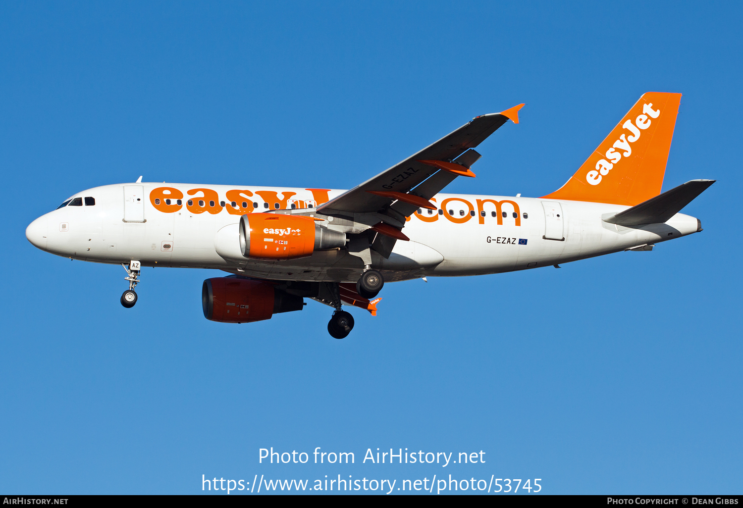 Aircraft Photo of G-EZAZ | Airbus A319-111 | EasyJet | AirHistory.net #53745