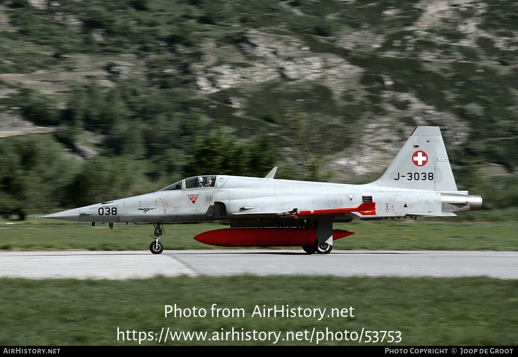 Aircraft Photo of J-3038 | Northrop F-5E Tiger II | Switzerland - Air Force | AirHistory.net #53753
