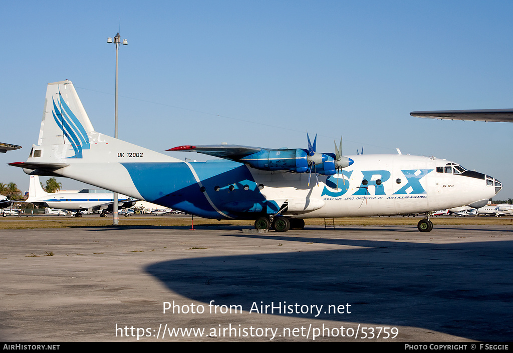 Aircraft Photo of UK-12002 | Antonov An-12BP | SRX Transcontinental | AirHistory.net #53759