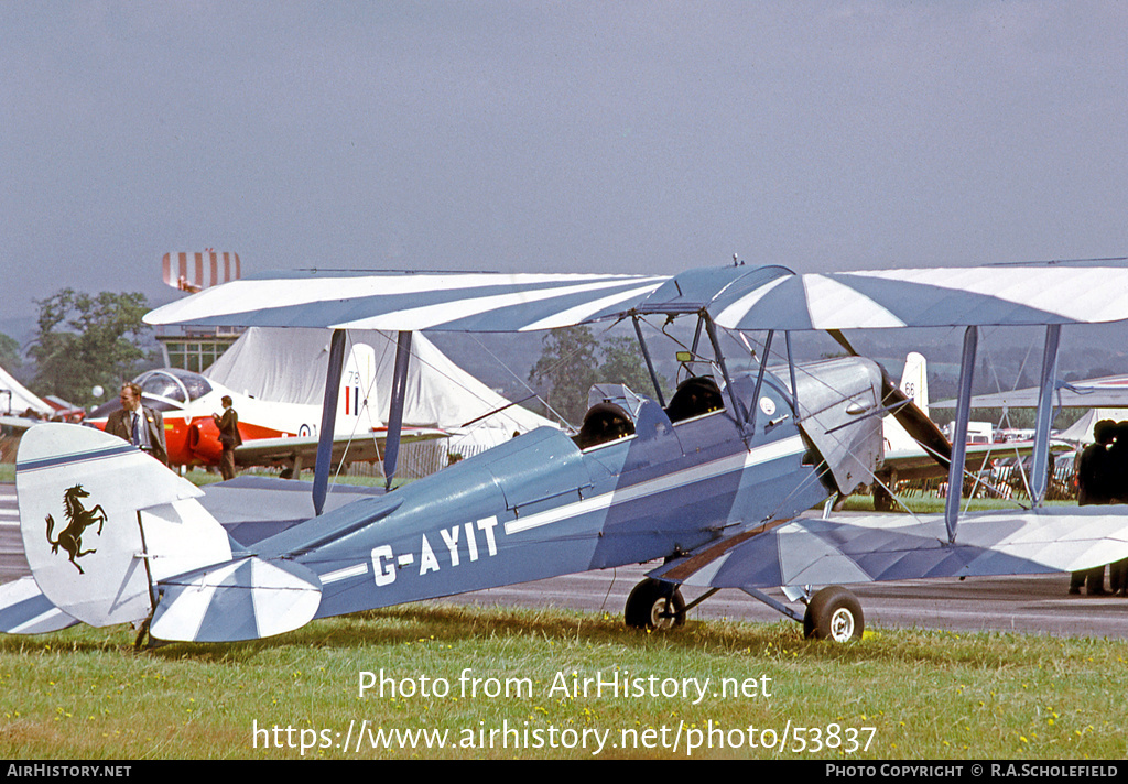 Aircraft Photo of G-AYIT | De Havilland D.H. 82A Tiger Moth II | AirHistory.net #53837