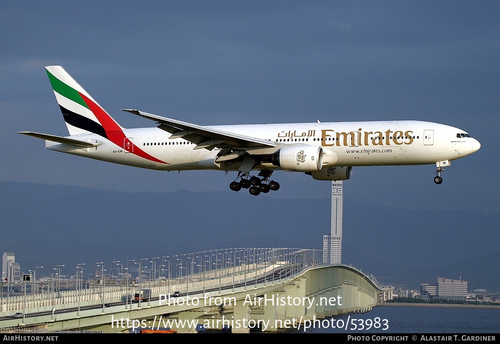 Aircraft Photo of A6-EMI | Boeing 777-21H/ER | Emirates | AirHistory.net #53983