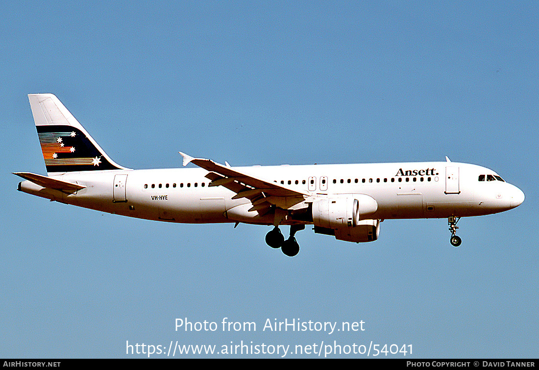 Aircraft Photo of VH-HYE | Airbus A320-211 | Ansett | AirHistory.net #54041