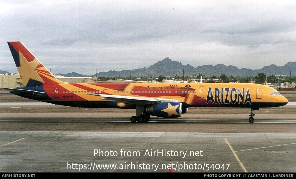 Aircraft Photo of N916AW | Boeing 757-23A | America West Airlines | AirHistory.net #54047