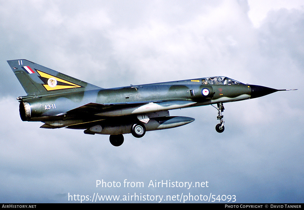 Aircraft Photo of A3-11 | Dassault Mirage IIIO(F/A) | Australia - Air Force | AirHistory.net #54093