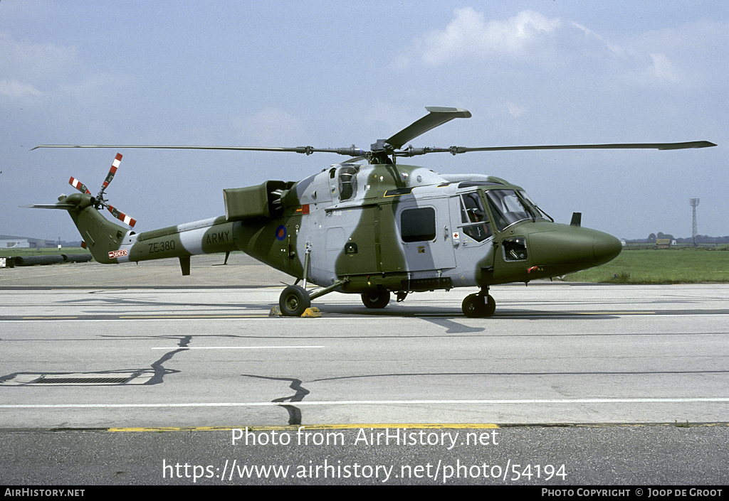 Aircraft Photo of ZE380 | Westland WG-13 Lynx AH9 | UK - Army | AirHistory.net #54194