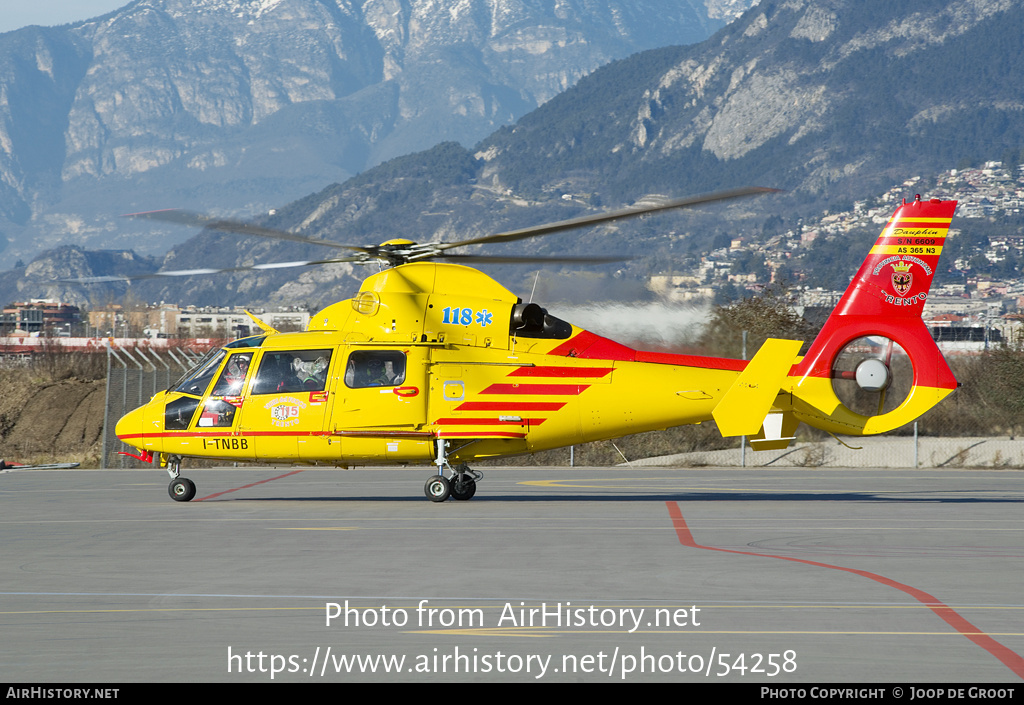 Aircraft Photo of I-TNBB | Eurocopter AS-365N-3 Dauphin 2 | Vigili del Fuoco Trento | AirHistory.net #54258