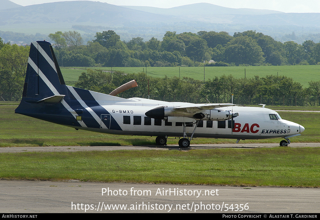 Aircraft Photo of G-BMXD | Fokker F27-500F Friendship | BAC Express Airlines | AirHistory.net #54356