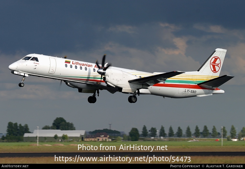 Aircraft Photo of LY-SBD | Saab 2000 | Lithuanian Airlines | AirHistory.net #54473