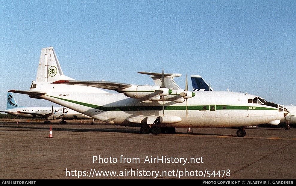 Aircraft Photo of EL-ALJ | Antonov An-12BK | Santa Cruz Imperial - SCI | AirHistory.net #54478