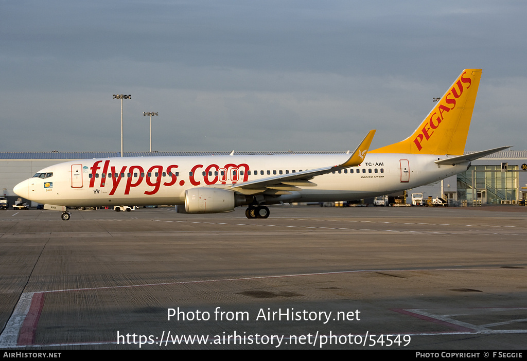 Aircraft Photo of TC-AAI | Boeing 737-82R | Pegasus Airlines | AirHistory.net #54549