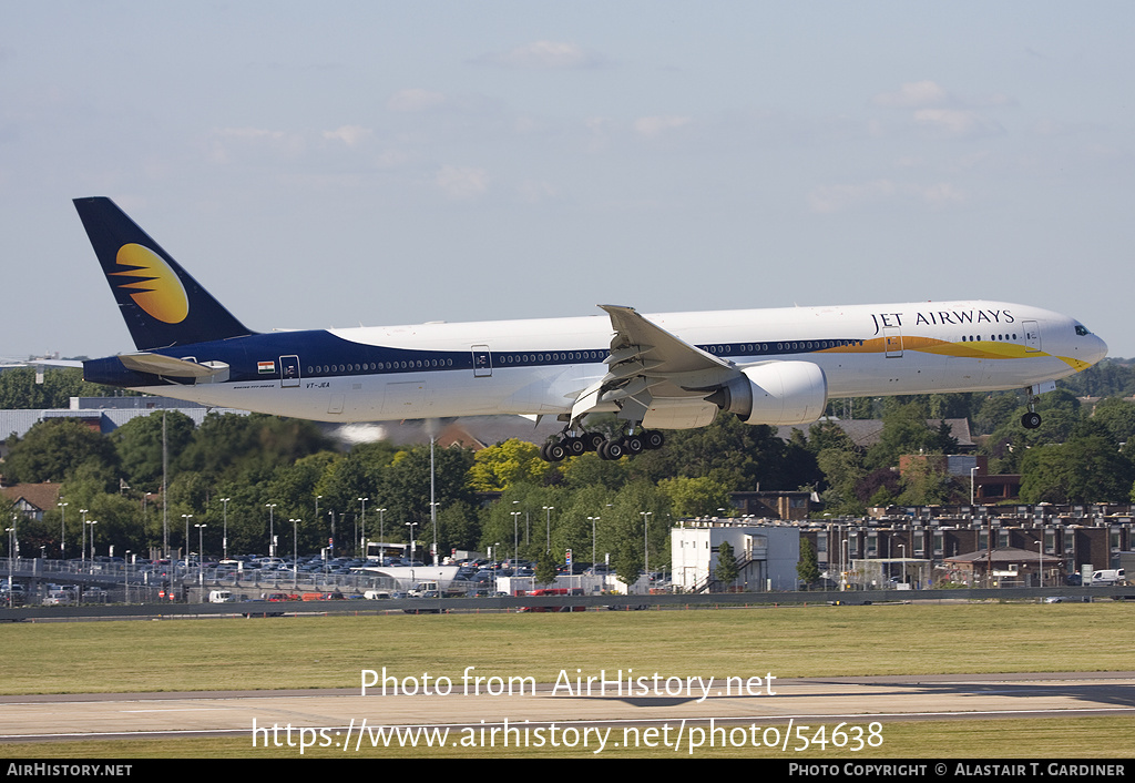 Aircraft Photo of VT-JEA | Boeing 777-35R/ER | Jet Airways | AirHistory.net #54638