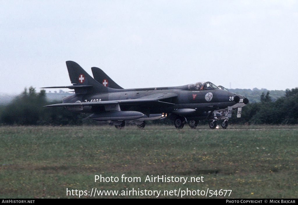 Aircraft Photo of J-4028 | Hawker Hunter F58 | Switzerland - Air Force | AirHistory.net #54677