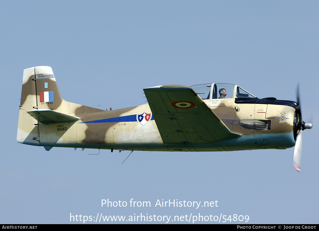 Aircraft Photo of N14113 / 51-7545 | North American AT-28D Trojan | France - Air Force | AirHistory.net #54809