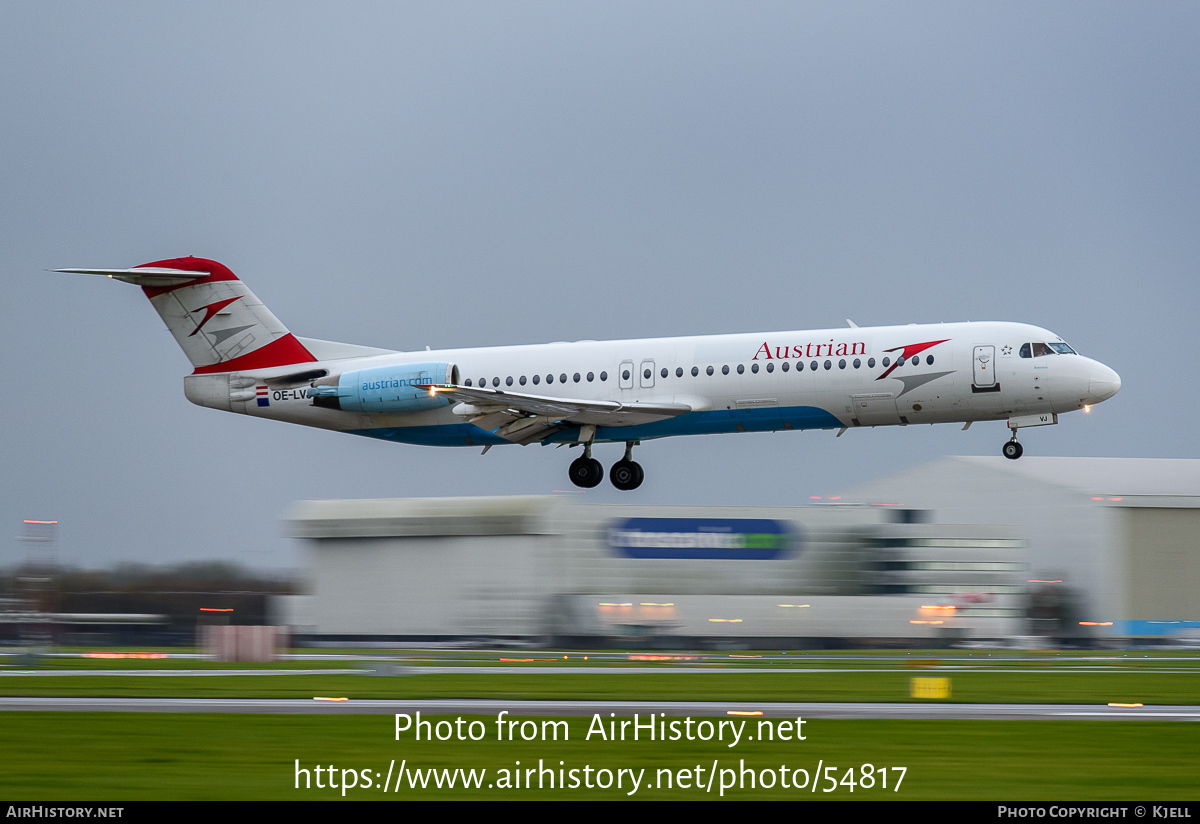 Aircraft Photo of OE-LVJ | Fokker 100 (F28-0100) | Austrian Airlines | AirHistory.net #54817