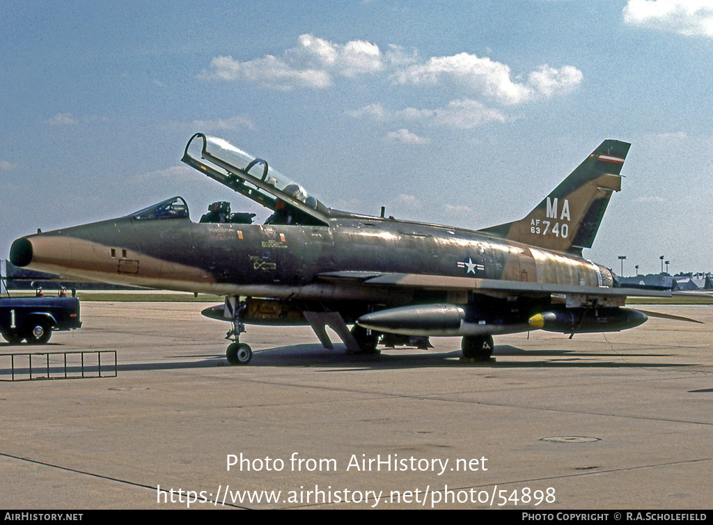 Aircraft Photo of 56-3740 / AF63-740 | North American F-100F Super Sabre | USA - Air Force | AirHistory.net #54898