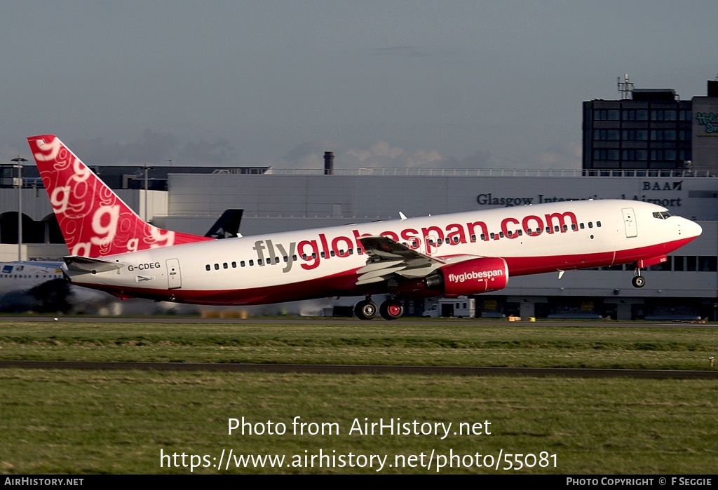 Aircraft Photo of G-CDEG | Boeing 737-8BK | Flyglobespan | AirHistory.net #55081