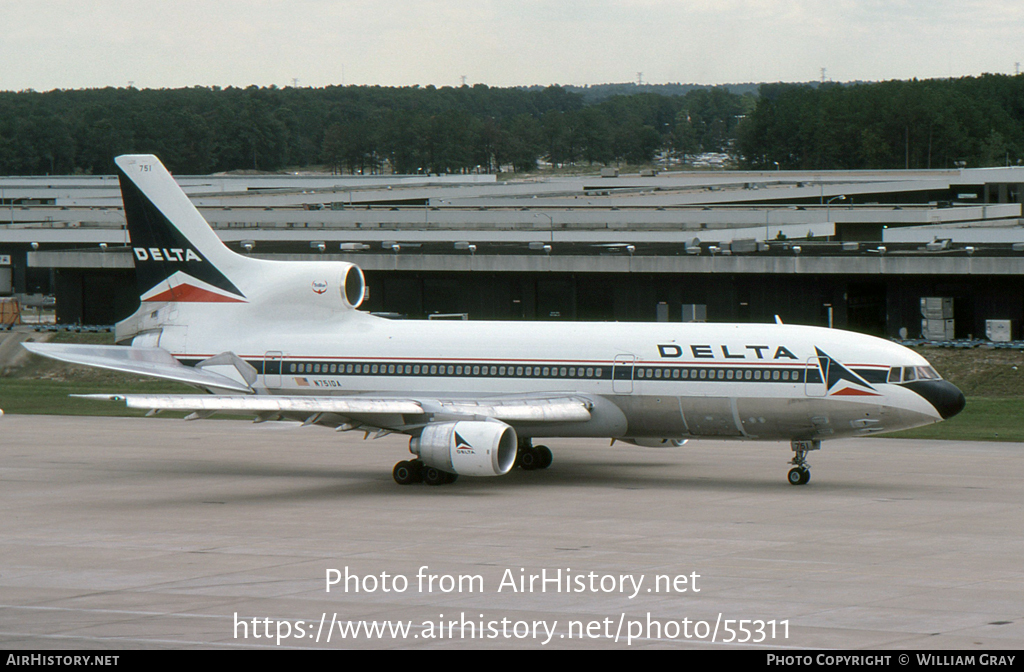 Aircraft Photo of N751DA | Lockheed L-1011-385-3 TriStar 500 | Delta Air Lines | AirHistory.net #55311