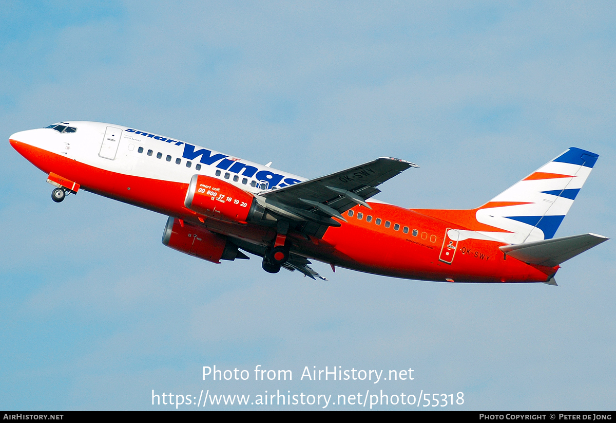 Aircraft Photo of OK-SWY | Boeing 737-530 | Smartwings | AirHistory.net #55318