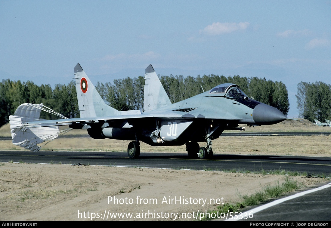 Aircraft Photo of 30 | Mikoyan-Gurevich MiG-29A (9-12A) | Bulgaria - Air Force | AirHistory.net #55336