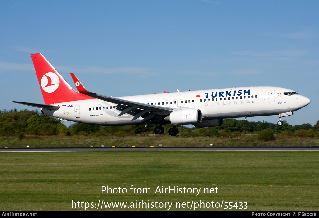 Aircraft Photo of TC-JGG | Boeing 737-8F2 | Turkish Airlines | AirHistory.net #55433