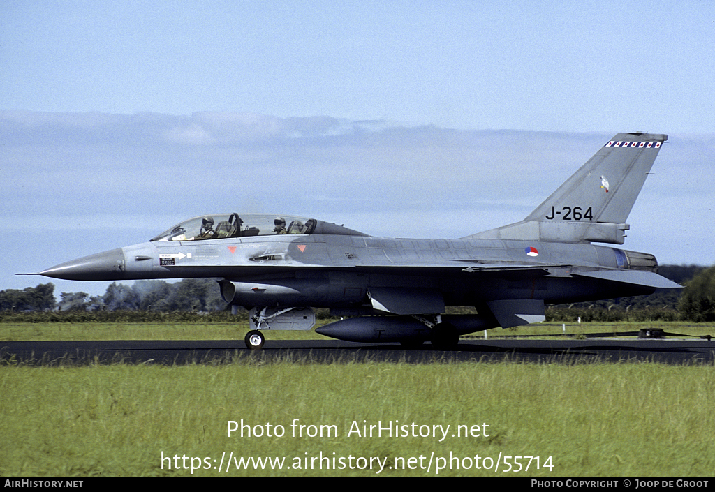 Aircraft Photo of J-264 | General Dynamics F-16B Fighting Falcon | Netherlands - Air Force | AirHistory.net #55714