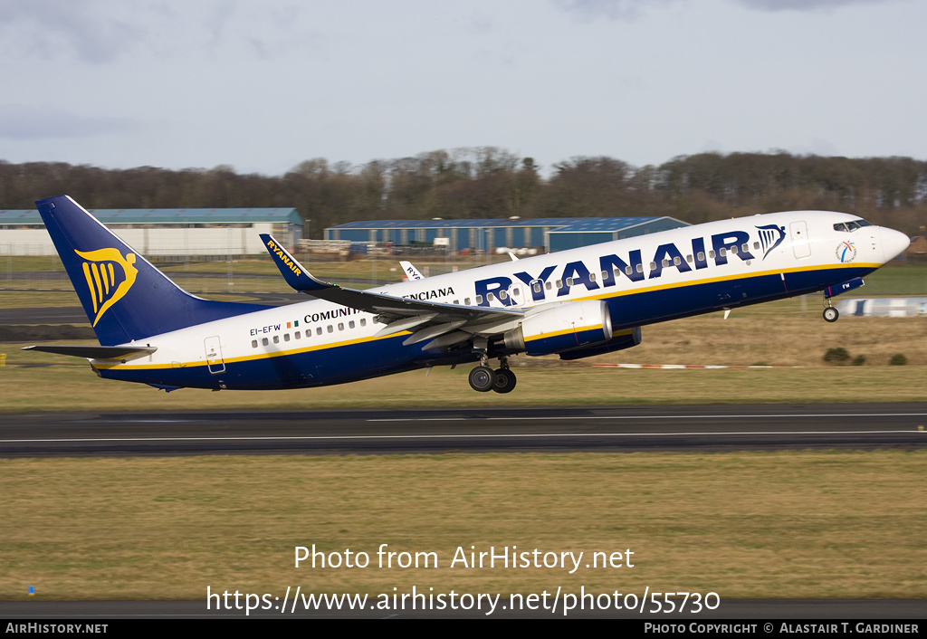 Aircraft Photo of EI-EFW | Boeing 737-8AS | Ryanair | AirHistory.net #55730