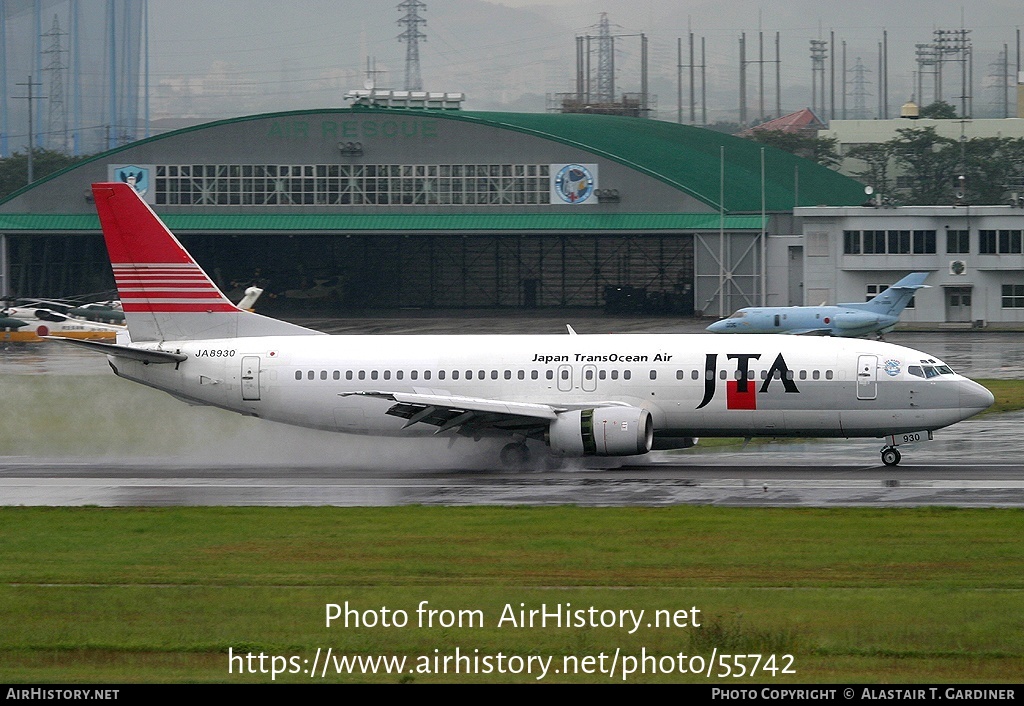 Aircraft Photo of JA8930 | Boeing 737-4K5 | Japan TransOcean Air - JTA | AirHistory.net #55742