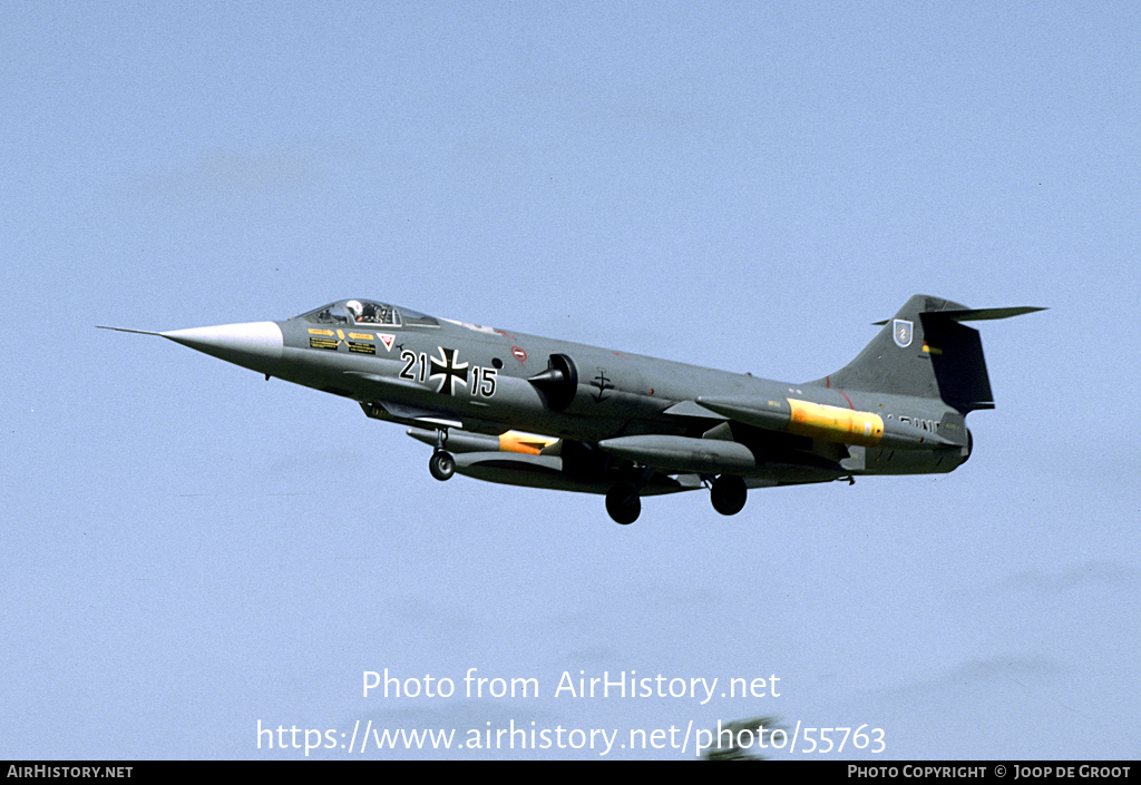 Aircraft Photo of 2115 | Lockheed RF-104G Starfighter | Germany - Navy | AirHistory.net #55763