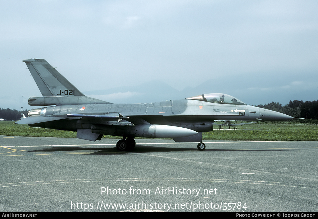 Aircraft Photo of J-021 | General Dynamics F-16A Fighting Falcon | Netherlands - Air Force | AirHistory.net #55784