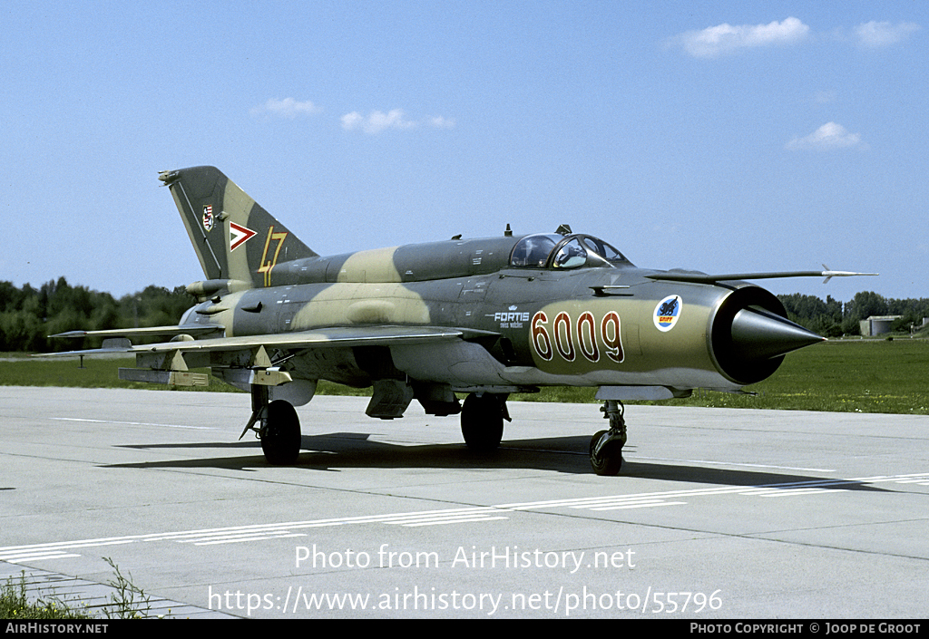 Aircraft Photo of 6009 | Mikoyan-Gurevich MiG-21bis | Hungary - Air Force | AirHistory.net #55796