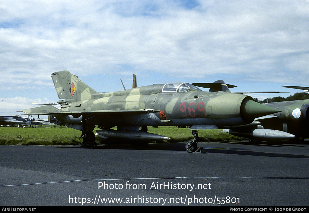 Aircraft Photo of 969 | Mikoyan-Gurevich MiG-21SPS-K | East Germany - Air Force | AirHistory.net #55801