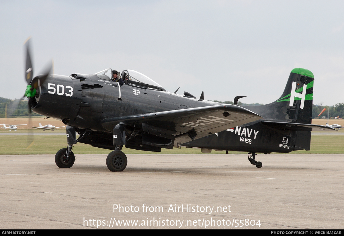 Aircraft Photo of G-RADR / 126922 | Douglas A-1D Skyraider (AD-4NA) | USA - Navy | AirHistory.net #55804