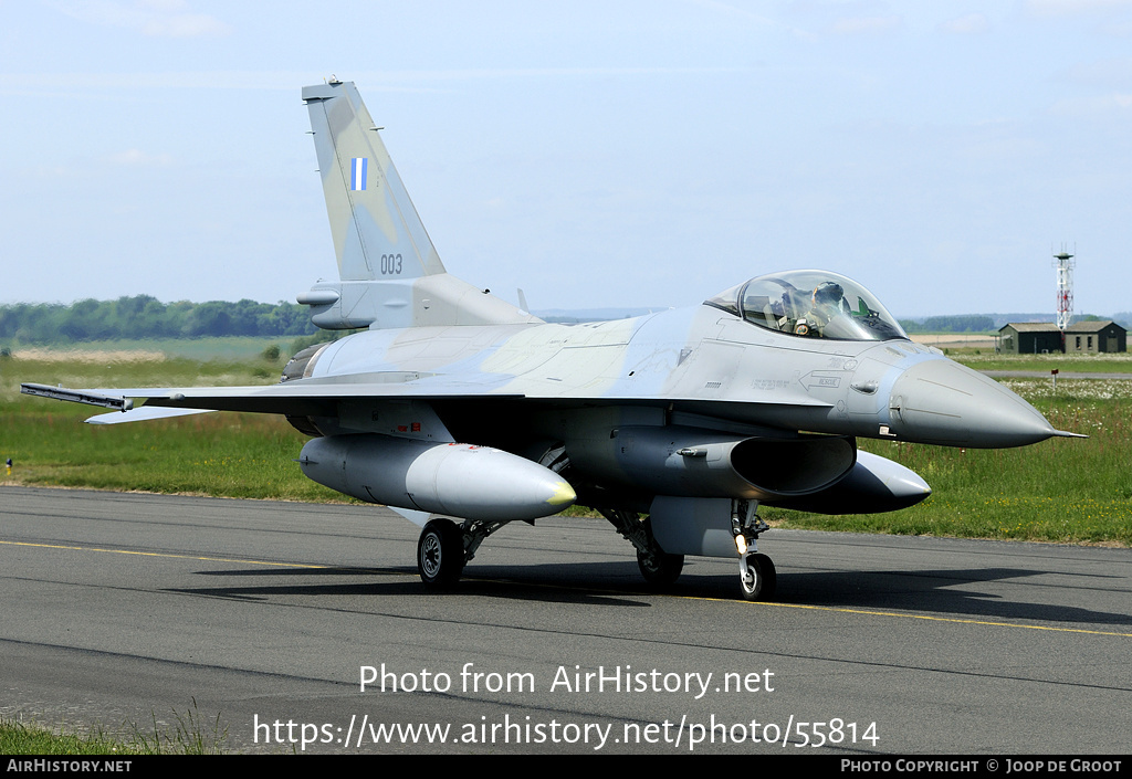 Aircraft Photo of 003 | Lockheed Martin F-16CJ Fighting Falcon | Greece - Air Force | AirHistory.net #55814