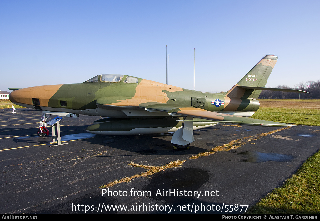 Aircraft Photo of 52-7421 / 0-27421 | Republic RF-84F Thunderflash | USA - Air Force | AirHistory.net #55877