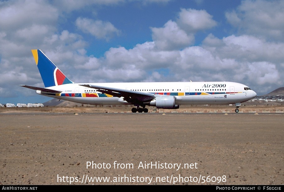 Aircraft Photo of G-OOAO | Boeing 767-39H/ER | Air 2000 | AirHistory.net #56098