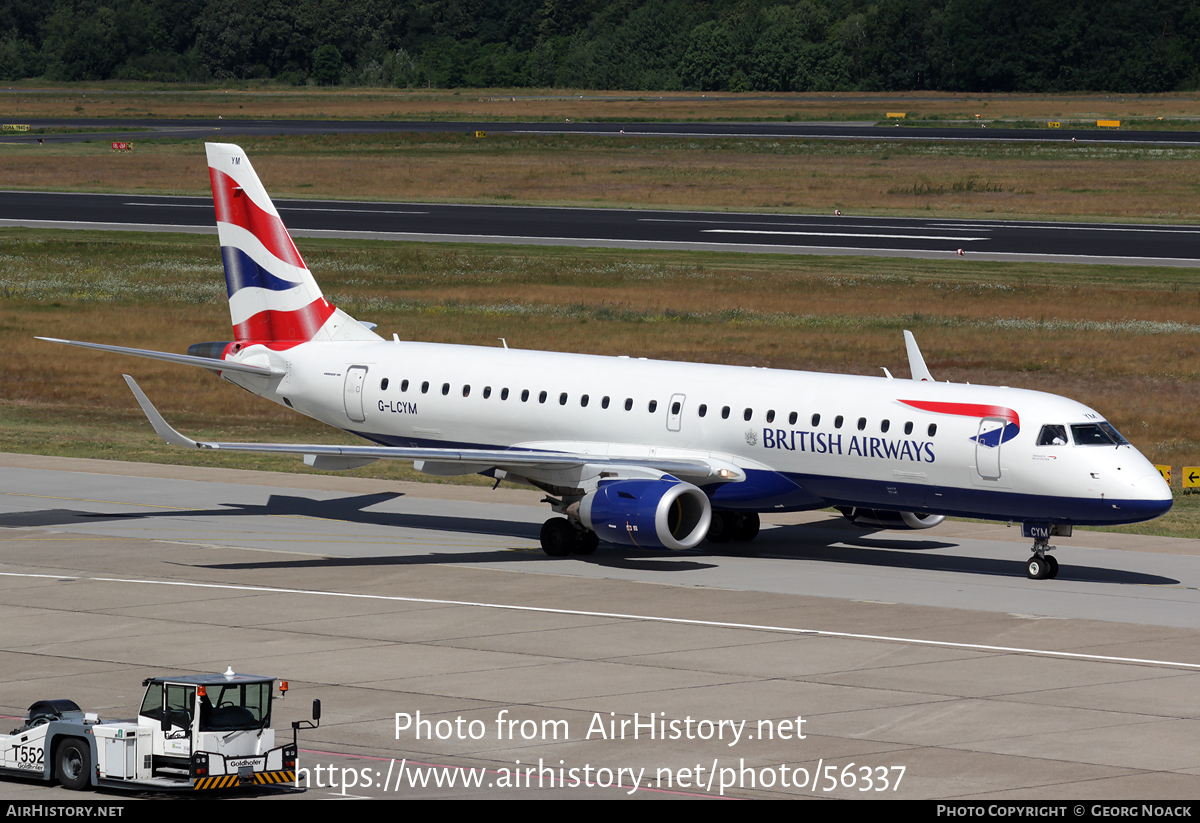 Aircraft Photo of G-LCYM | Embraer 190SR (ERJ-190-100SR) | British Airways | AirHistory.net #56337