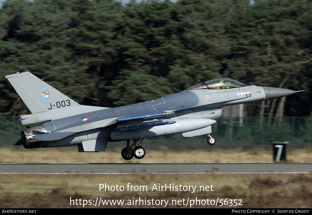 Aircraft Photo of J-003 | General Dynamics F-16AM Fighting Falcon | Netherlands - Air Force | AirHistory.net #56352