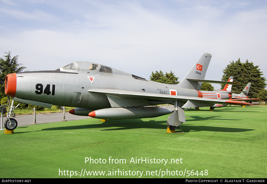 Aircraft Photo of 28941 | Republic F-84F Thunderstreak | Turkey - Air Force | AirHistory.net #56448