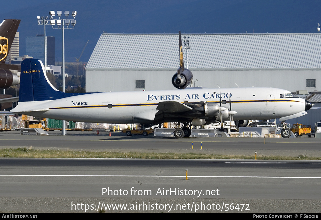 Aircraft Photo of N351CE | Douglas C-118A Liftmaster | Everts Air Cargo | AirHistory.net #56472