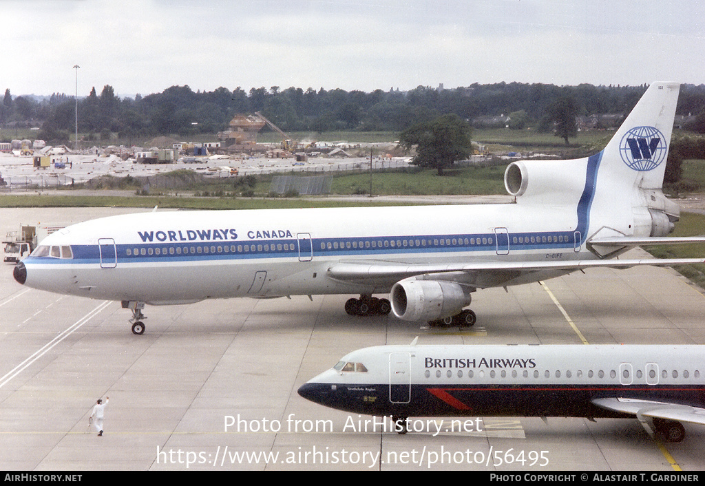 Aircraft Photo of C-GIFE | Lockheed L-1011-385-1-14 TriStar 100 | Worldways Canada | AirHistory.net #56495