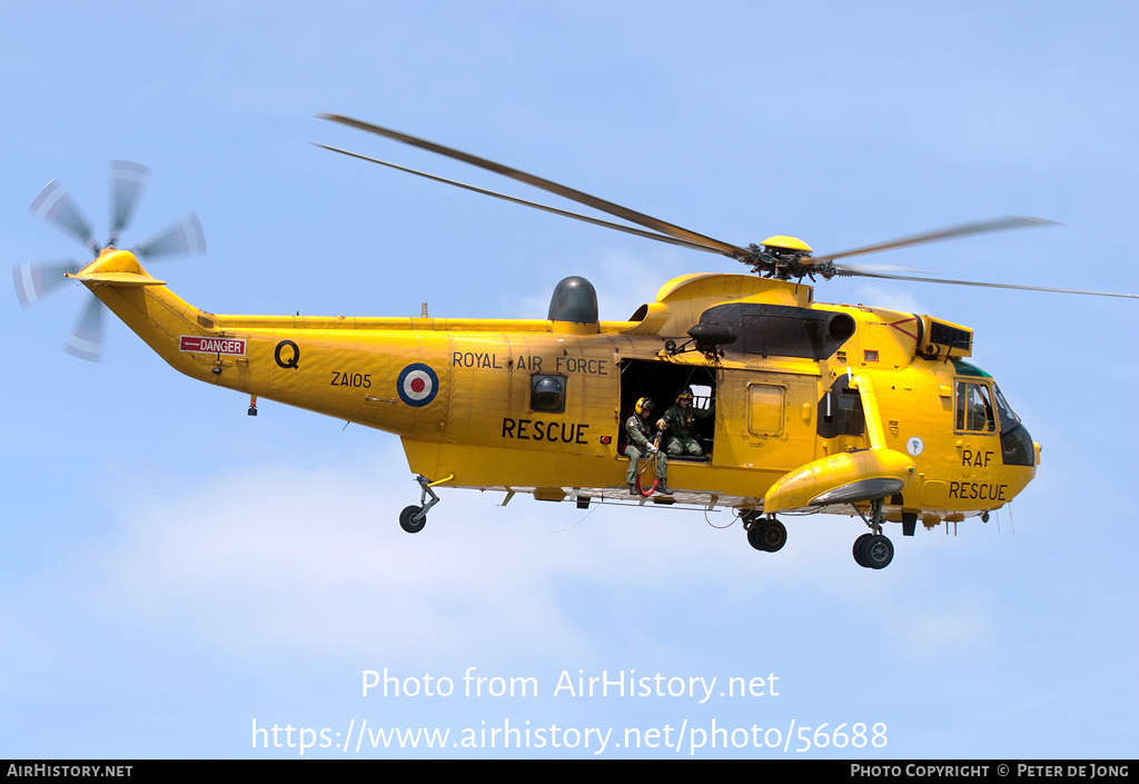 Aircraft Photo of ZA105 | Westland WS-61 Sea King HAR3 | UK - Air Force | AirHistory.net #56688