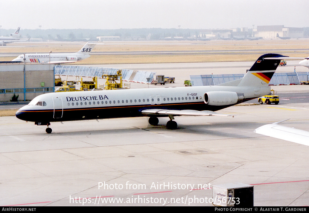 Aircraft Photo of F-GIOF | Fokker 100 (F28-0100) | Deutsche BA | AirHistory.net #56753