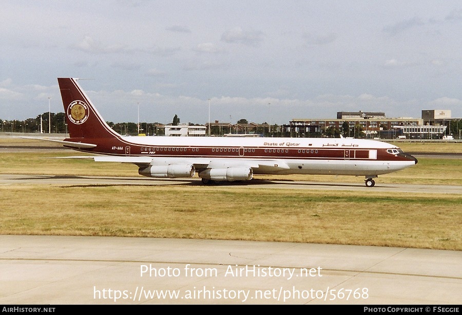 Aircraft Photo of A7-AAA | Boeing 707-3P1C | State of Qatar | AirHistory.net #56768