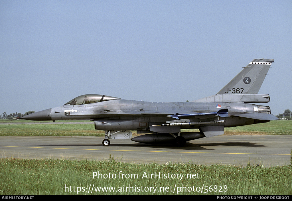 Aircraft Photo of J-367 | General Dynamics F-16A Fighting Falcon | Netherlands - Air Force | AirHistory.net #56828