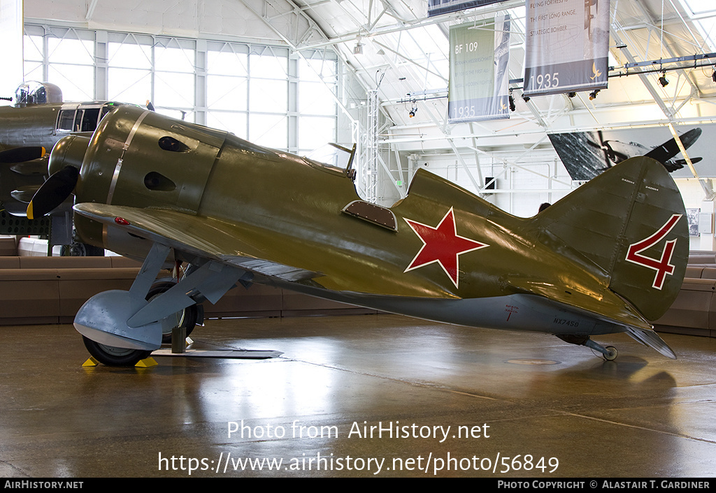 Aircraft Photo of N7459 / NX7459 | Polikarpov I-16 Type 24 | Soviet Union - Air Force | AirHistory.net #56849