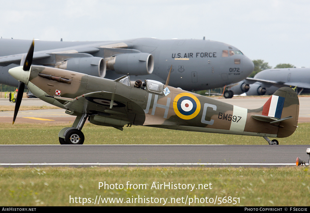 Aircraft Photo of G-MKVB / BM597 | Supermarine 349 Spitfire LF5B | UK - Air Force | AirHistory.net #56851