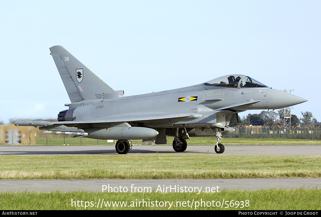 Aircraft Photo of ZJ931 | Eurofighter EF-2000 Typhoon F2 | UK - Air Force | AirHistory.net #56938