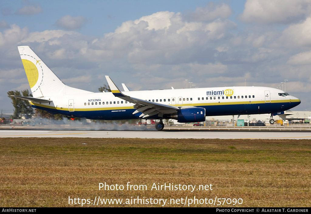 Aircraft Photo of N732MA | Boeing 737-81Q | Miami Air International | AirHistory.net #57090