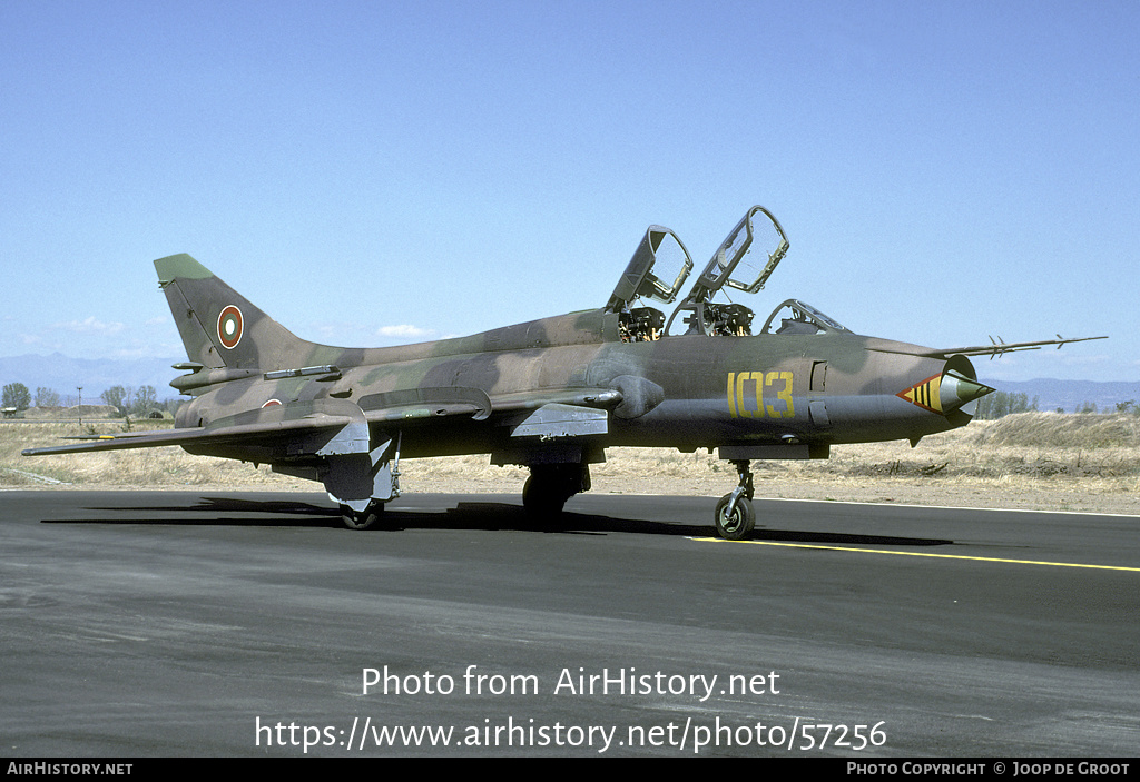 Aircraft Photo of 103 | Sukhoi Su-22UM3K | Bulgaria - Air Force | AirHistory.net #57256