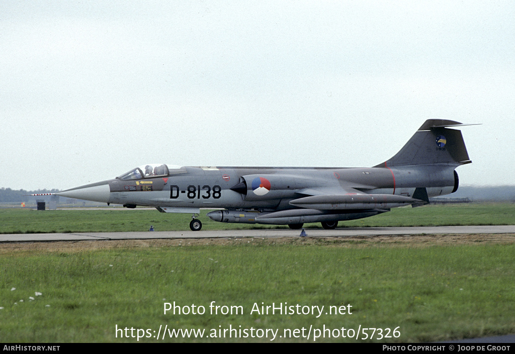 Aircraft Photo of D-8138 | Lockheed RF-104G Starfighter | Netherlands - Air Force | AirHistory.net #57326